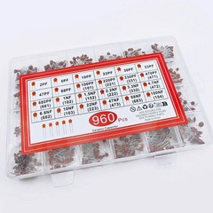 960Pcs/Lot X 2PF-0.1UF 50V 24Value*40Pcs Ceramic Capacitor Assortment Kit US