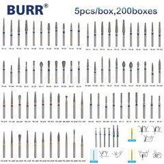 100 Types Dental FG Diamond Burs For High Speed Handpiece Friction Grip CE