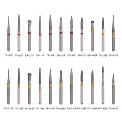 1000pcs/200Box AZDENT Dental Diamond Burs For High Speed Handpiece Friction Grip