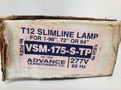 ADVANCE VSM-175-S-1-TP INSTANT START BALLAST, 277V, 60 HERTZ, NIB
