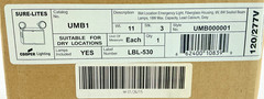 New Cooper Lighting UMB1 Sure-Lites Wet Location Emergency Light 6V 18W Max