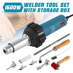 Hot Air Plastic Welder 1600W PVC TPO Vinyl Heat Gun Torch & 9 Accessories
