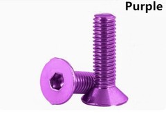 Colorful Aluminum 7075 Hex Socket Countersunk Flat Head Screws M3 M4