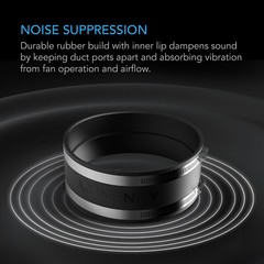 Noise Reduction Clamp, 6-Inch Rubber Duct Coupler with Stainless Steel Clamps