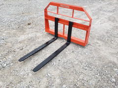 48″ Root Rake Clam Grapple and 42″ Long Pallet Forks Attachment ComboQuickAttach