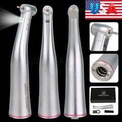 Dental 1:5 Increasing LED Fiber Optic Contra Angle Low Speed Handpiece Red Ring
