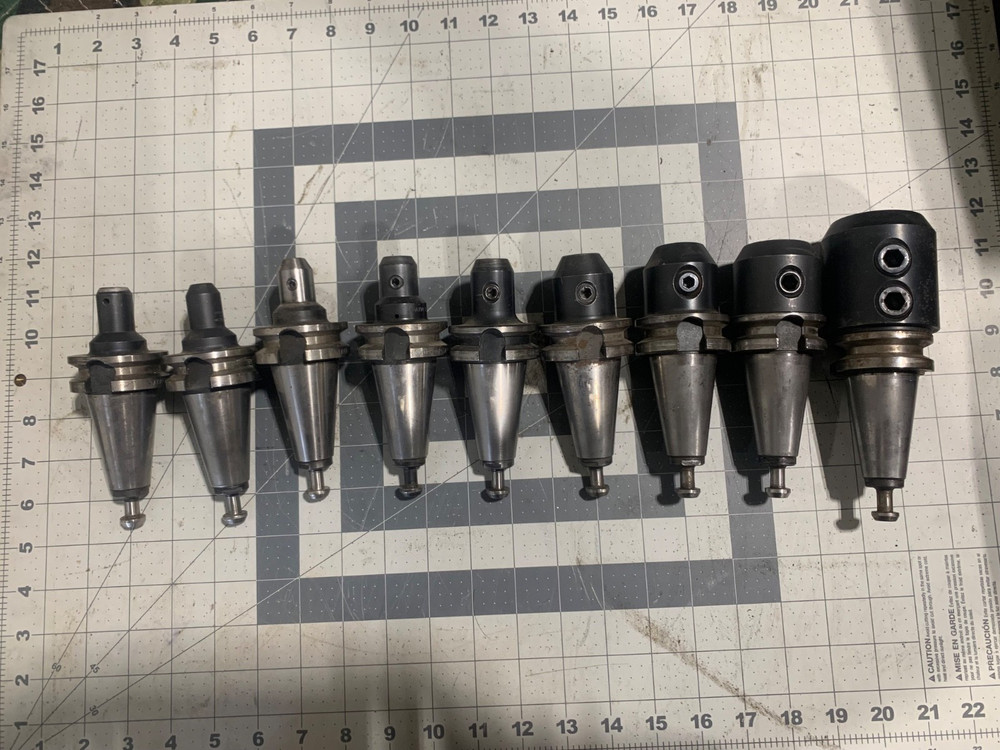 9pc BT35 Hard Tool Holder Lot 1/8”-1” Lot Lydex, Nikken, Techleader