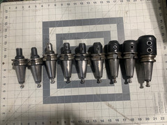 9pc BT35 Hard Tool Holder Lot 1/8”-1” Lot Lydex, Nikken, Techleader