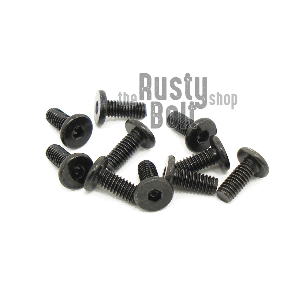 M2.5 x 6mm, Socket Head Screws, Ultra Low Profile, Thin, Wafer, Steel, Black