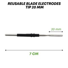 Reusable Electrodes Blade 20 mm 7 cm Electrosurgical Electrodes Autoclavable
