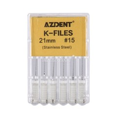 AZDENT Dental Endo Root Canal File K-FILES Stainless Steel Hand Use 21/25 mm