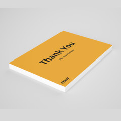 200 Thank You Cards For ebay Sellers – Red, Yellow, Green, and Blue