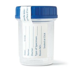 *1-Pack* Medline Click-n-Close Specimen Container With ID Label 4oz DYND30389