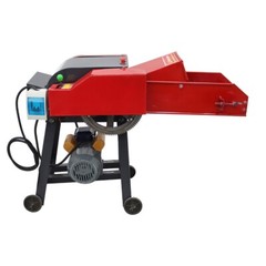 4-Blades Corn Straw Chaff Hay Cutter Pulverizer w/Belt Conveyor 220V 400-800kg/h