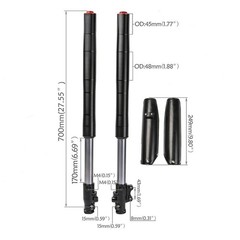 700mm 45/48mm Front Forks 15mm Axle Triple Tree Disc Brake Pit Bike 110-150cc