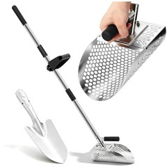 Stainless Steel Sand Scoop for Metal Detecting, 45 Inches