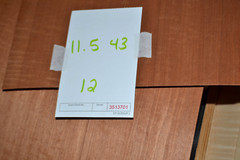 Makore Raw Wood Veneer Sheet 11.5 x 43 inches 1/42nd thick 35137-01