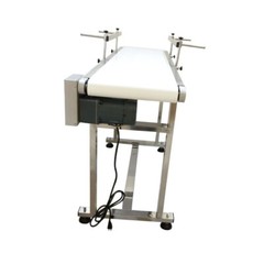 110V White PVC Belt Conveyor Speed Adjustable Industrial Transport Equipment