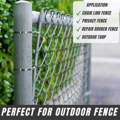 100PCS 11.8in Stainless Steel Zip Ties Heavy Duty Self Locking Metal