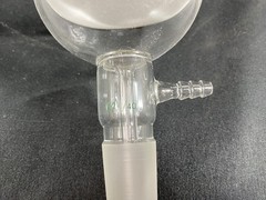 CHEMGLASS Glass 350mL 24/40 C Frit Lower Vacuum Buchner Filter Funnel CG-1406-24