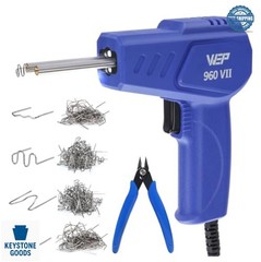 Plastic Welder Kit 110V with Hot Staples Pliers LED Light for Car Bumper Gas