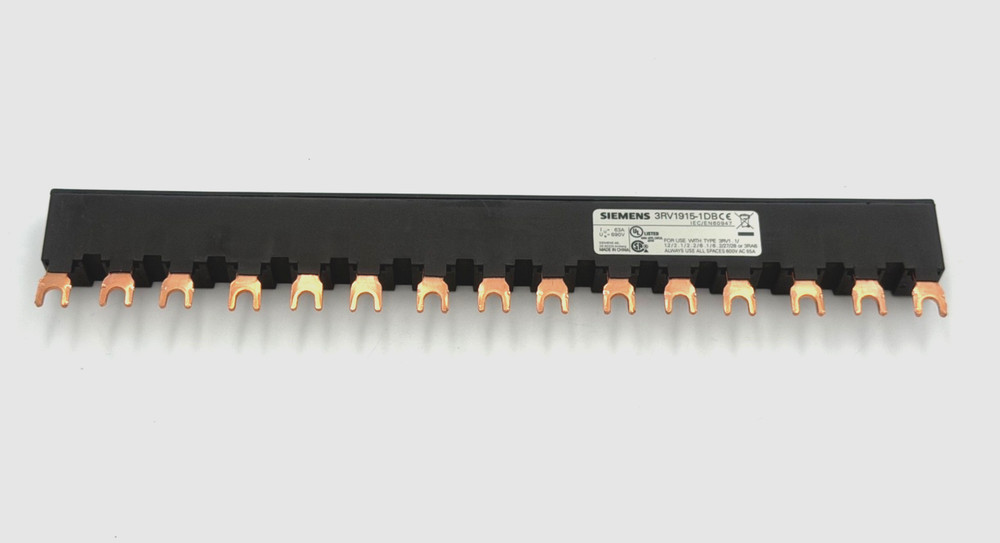 SIEMENS 3RV1915-1DB 3-Phase Busbar 63A 45mm Spacing for 5 Switches