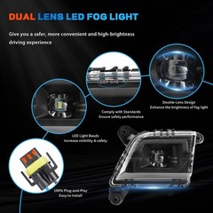 LED Fog Lights for 2019 2020 2021 2022 2023 Chevrolet Silverado 1500 2500HD 3500