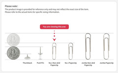 Paperclips for Office School & Personal Use, #1 Nonskid Paper Clip (1-2/7″), 600