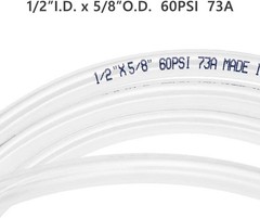 5ft Clear Vinyl PVC Tubing – Flexible & Chemical Resistant 1/2″ ID Hose