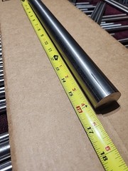 (Tag C62) 1.25″ Dia Titanium Round Rod x 16+” Inch Long 6AL4V-ELI Medical Grade