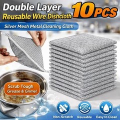BD Prime Ventures Silver Mesh Dish Cloths 7.87 inches x inches,