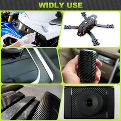 200 x 300 x 0.5mm Carbon Fiber Board Plate Glossy Laminate Plain Weave Panel