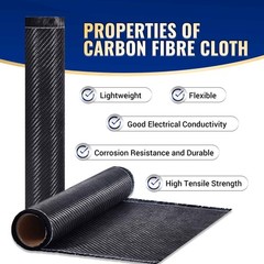 Carbon Fiber Repair Kit 5FT 12″ Cloth Roll 8OZ Resin 4OZ Hardener Fibra de