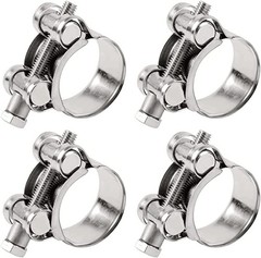 4 Pack 3/4 Inch T-Bolt Hose Clamps Working Range 17Mm-19Mm for 3/4 Inch Hose ID,
