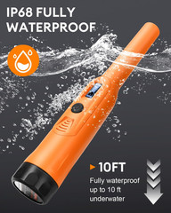 Rechargeable Metal Detector Pinpointer for Adults Kids – IP68 Full Waterproof Ha