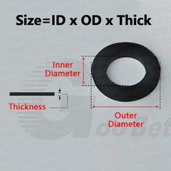 EPDM Rubber Flat Washers 4 packs M5x18x2mm, 1 pack M5x30x2mm, 1 pack M8x30x2mm