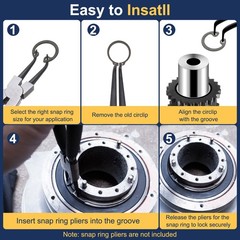 10 Pcs Internal Retaining Rings, 62mm Manganese Steel C-Clip Snap Ring