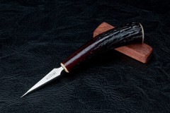 Kotoh Knife Works 5.31″ Kotoh-I Ice Pick Stag Horn Handle w/ Wood Sheath