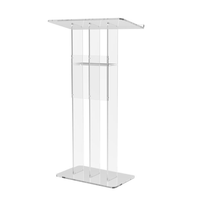 Clear Acrylic Podium Transparent Church Pulpit Plexiglass Lectern Debate Wedding