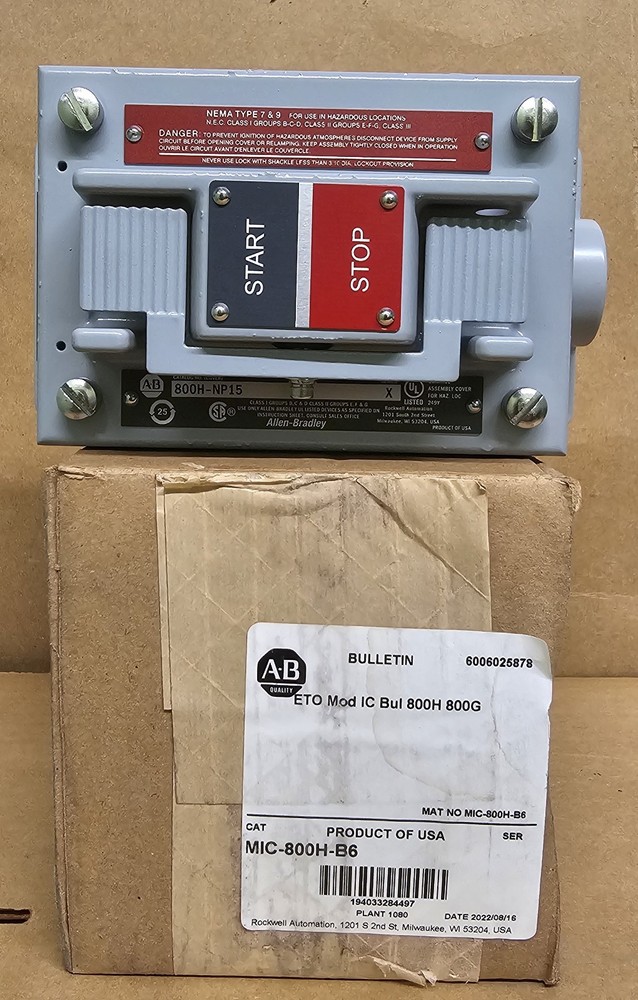 ALLEN BRADLEY 800H-2HA7 HEAVY DUTY PUSH BUTTON STATION SER.X