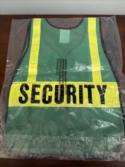 First Class SECURITY Class 2 Reflective One Size Fits All Green New In Plastic