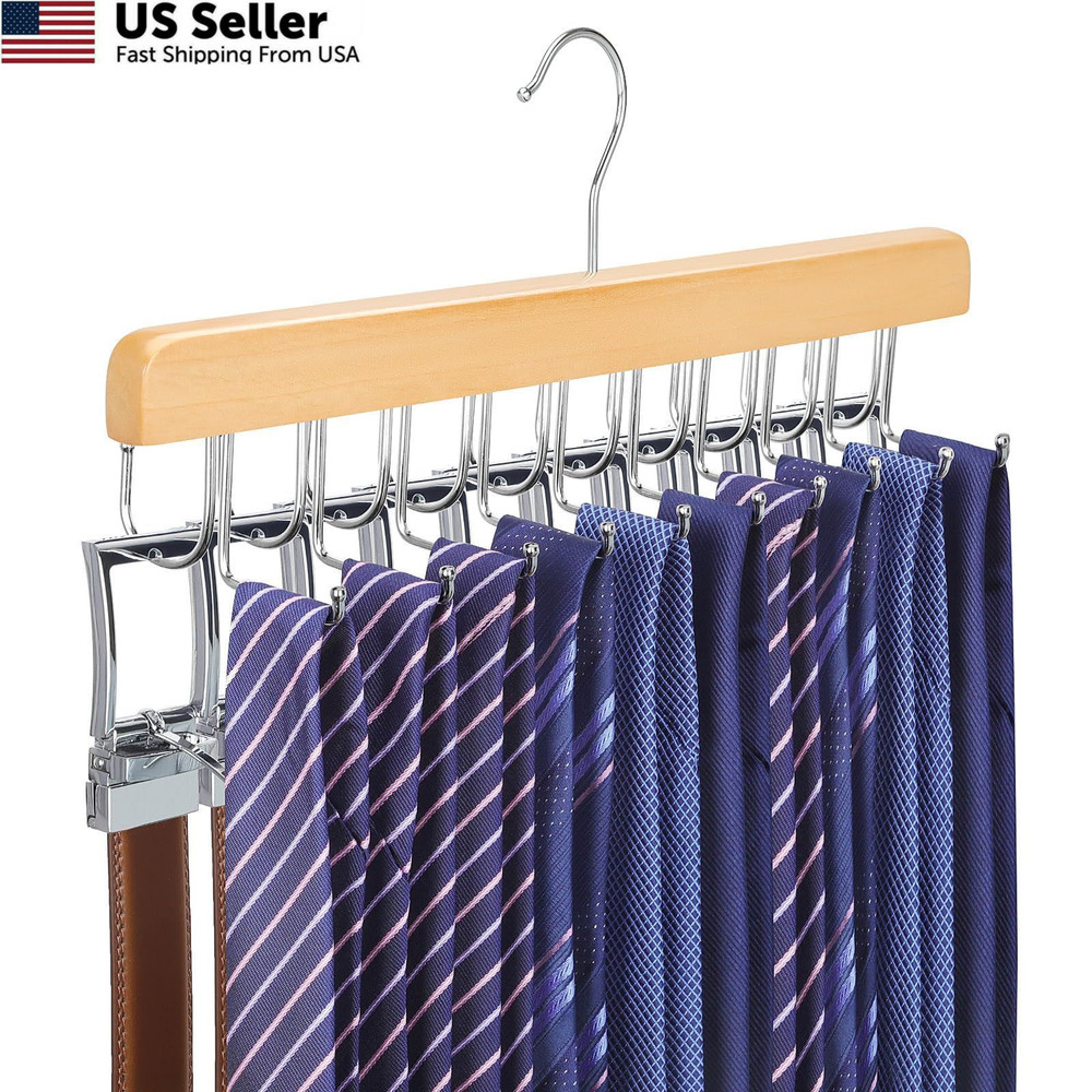 TOPIA HANGER 2 in 1 Belt Tie 5.9 inches (W) x 14.56 (H), Natural