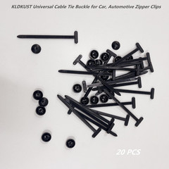 20Pc Black Nylon Zip Ties Heavy Duty Self Locking UV Resistant Car