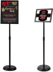 8.5 x 11 Inch Adjustable Pedestal Sign Poster Stand, Heavy Duty Floor Standin…