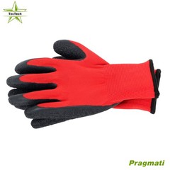 12 Pairs Pack Crinkle Latex Rubber Hand Coated Safety Work Gloves (M-Size)