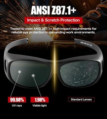 IR 5.0 Welding Glasses, Wrap-around Welding Goggles, Anti-scratch Welding Len…