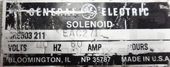 GENERAL ELECTRIC CR9503211EAC271 CONTACTOR 110V 60HZ **READ**