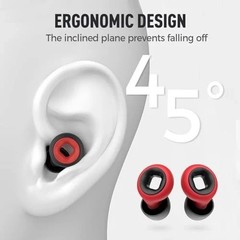 Artevive Earplugs Motorcycle.Earplugs for Sleeping Noise One Size, Black Red