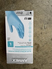 AMMEX APFN 46100 Medical Nitrile Gloves – Blue – Box of 100