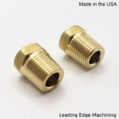 2pcs 1/8 inch male NPT Cored Hex Head Plug Brass Pipe Fitting NPT fuel water air